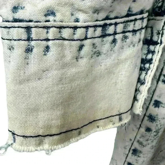 PAN ASIA Vintage Women's 80's Acid Wash Long Denim Jean Jacket With Hood - Picture 10 of 13